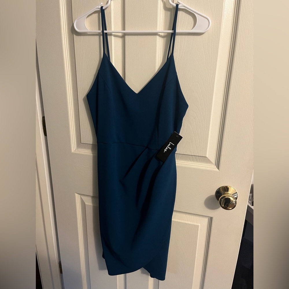 Lulus teal/green slip dress